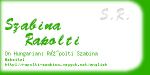 szabina rapolti business card